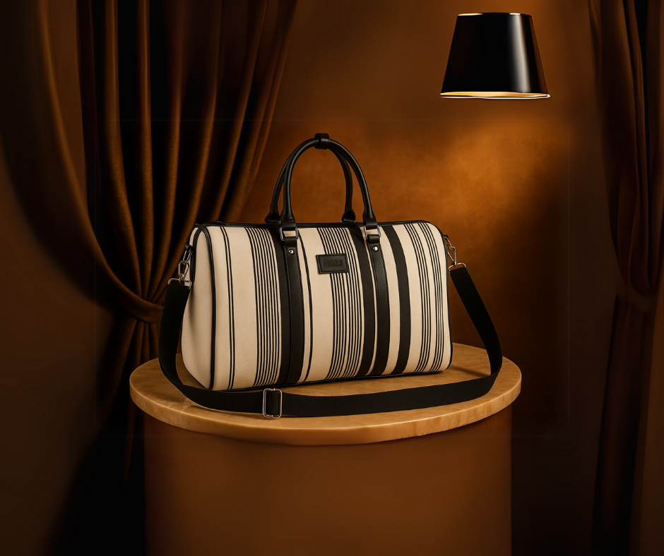 Premium PU Lined Knit Duffle Bag - Perfect for Travel &  Sports