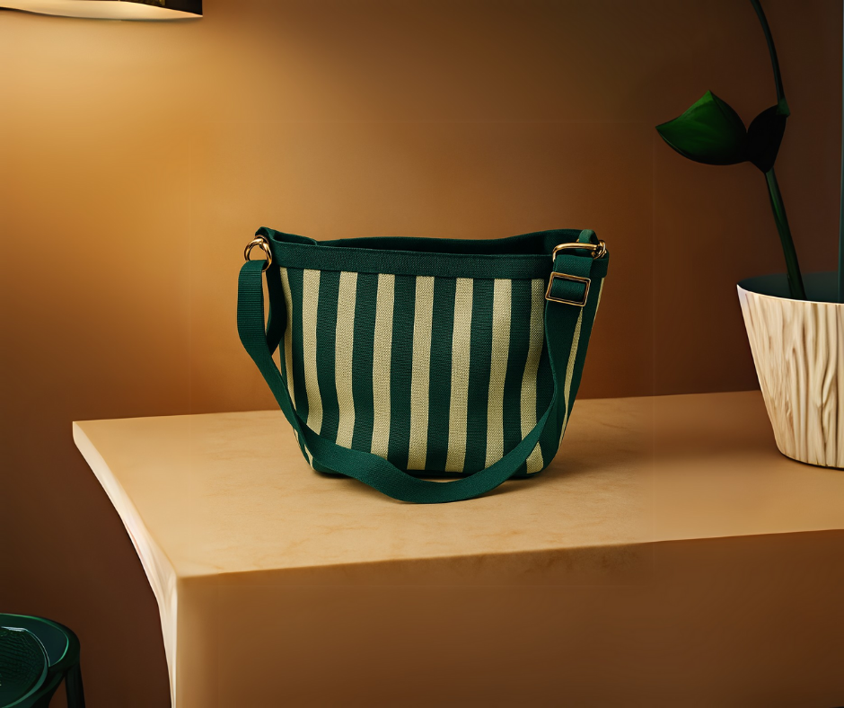 Sustainable Woven Shoulder Bag for the Modern  Woman