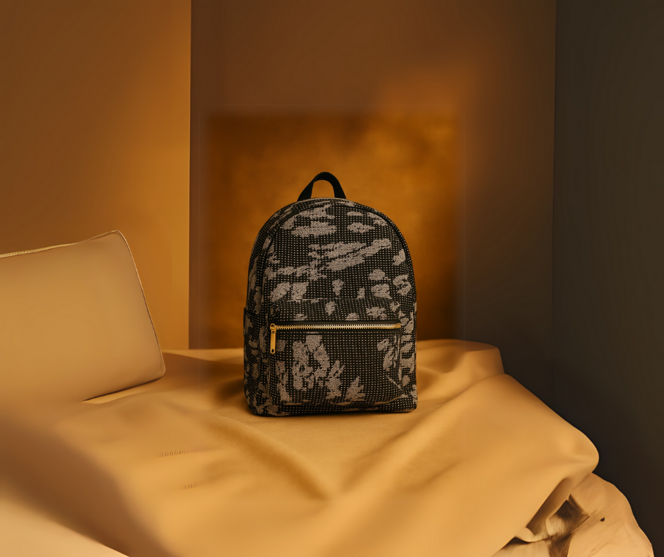 Premium Backpack with Gold Zipper  Accent
